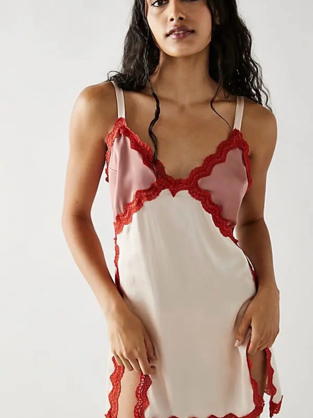 Free People intimately free On the Rise Mini Slip dress XS/S. Like new